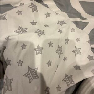 Gray Star Patterned Fabric